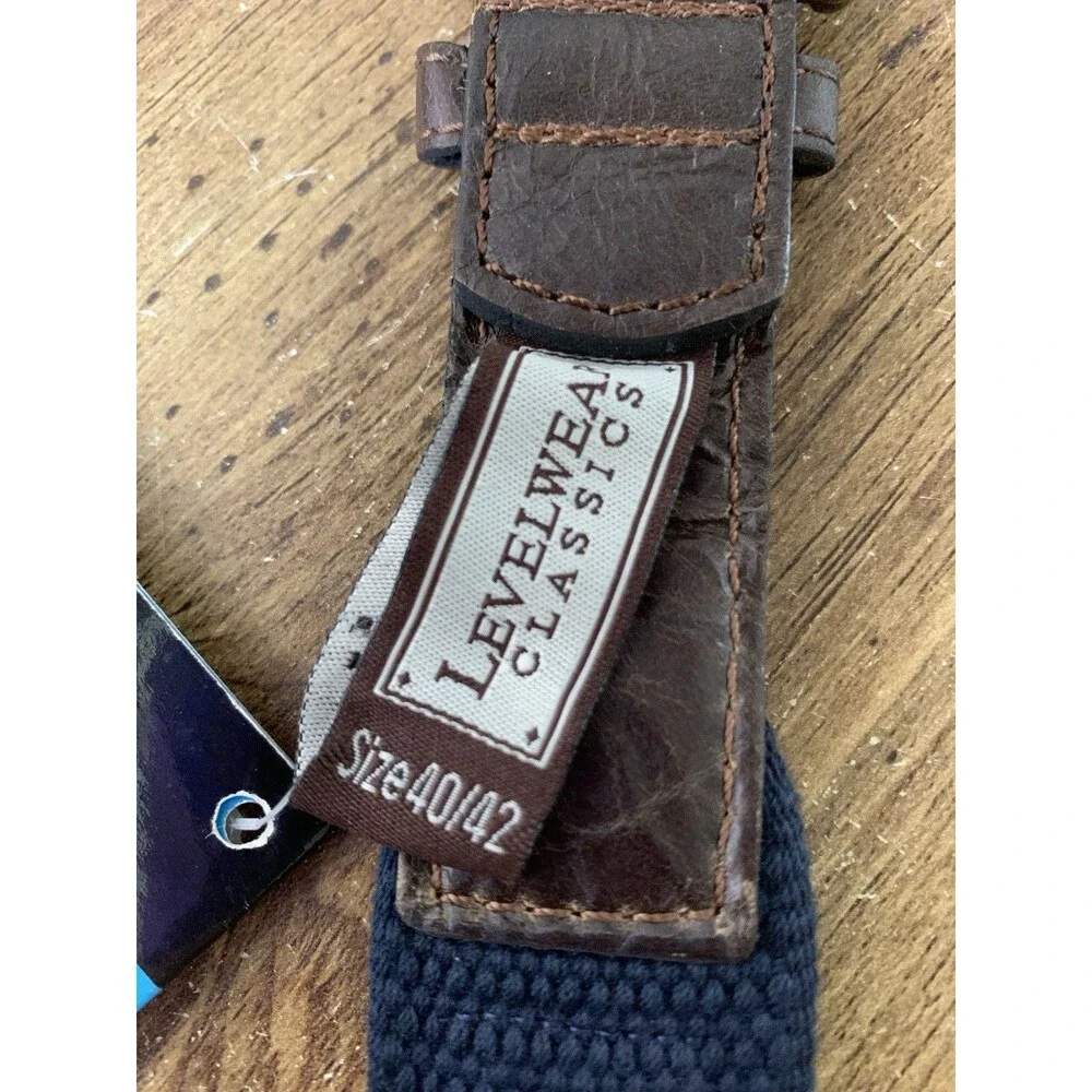 Savlen Fly Fishing Ribbon Belt Golf Pickleball Preppy Level Wear Cotton/Leather